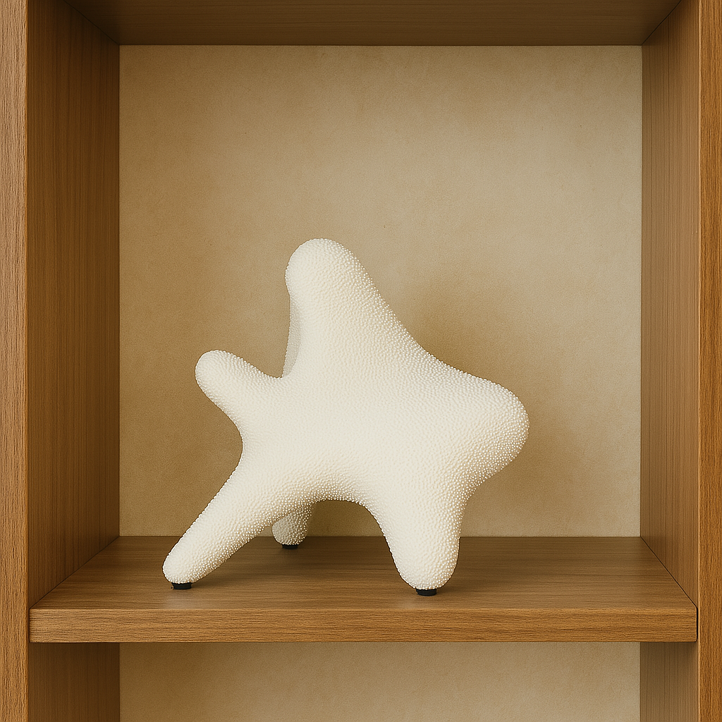 Amoeba - White Textured Sculpture
