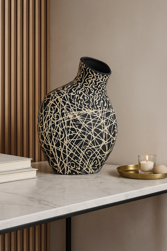 Glyph - Patterned Ceramic Vase