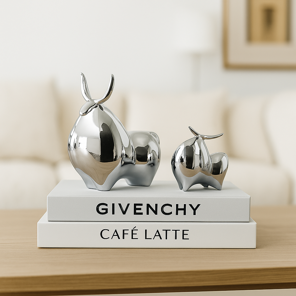 Argent - Silver Bull Sculptures