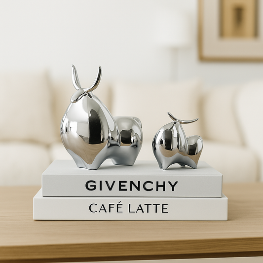 Argent - Silver Bull Sculptures