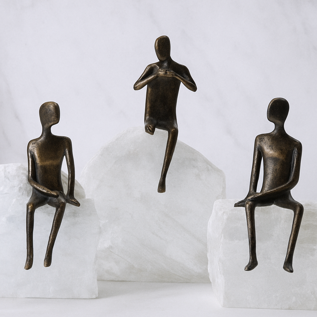 Contemplative Crystal Figures
