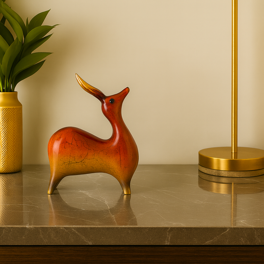 Majestic Resin Deer Figurine Pair