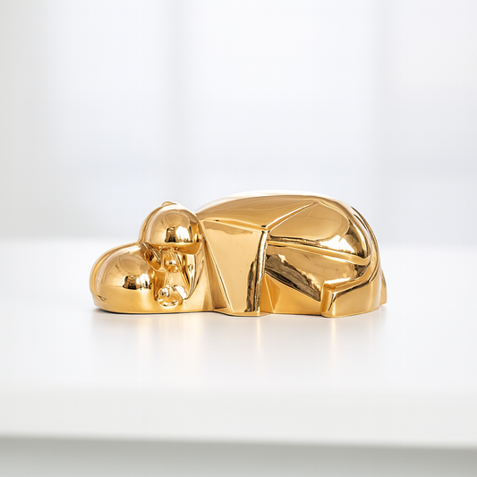 Gilded - Golden Hippo Sculpture