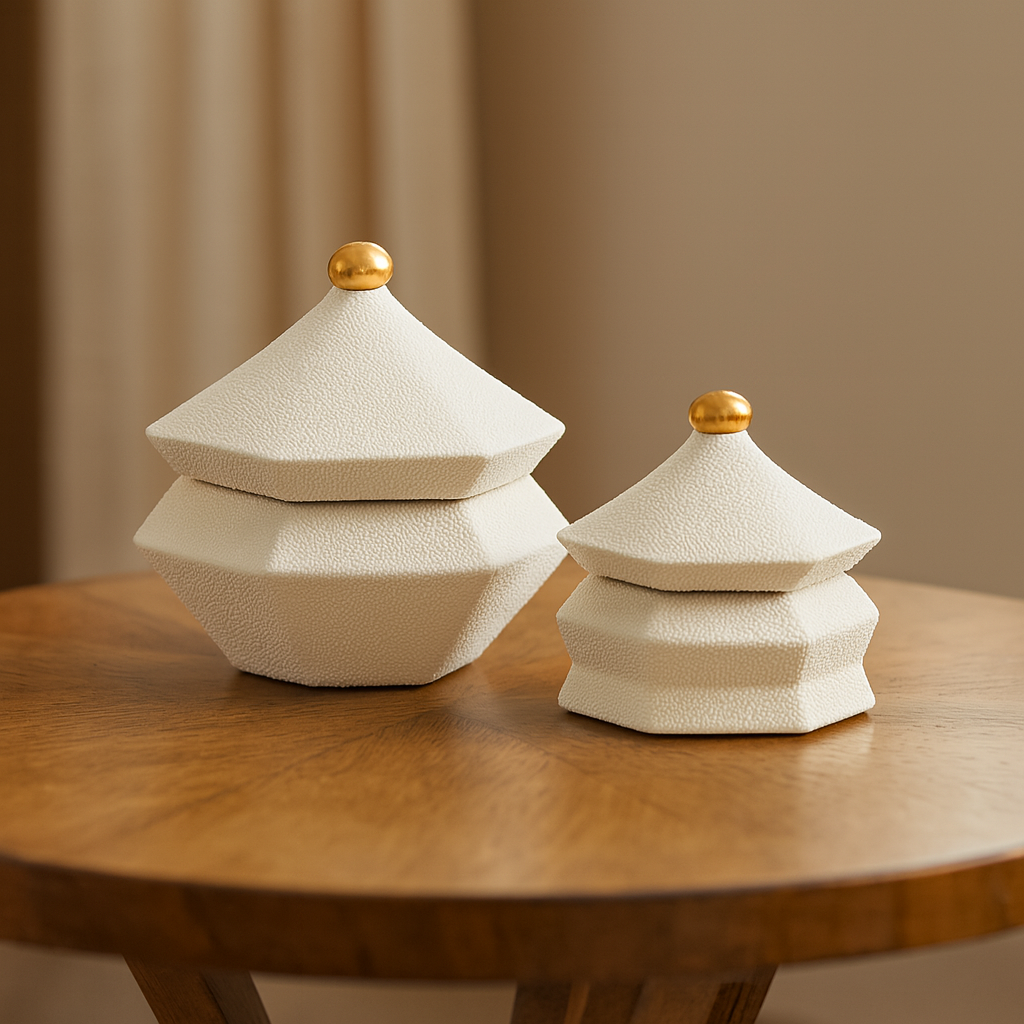 Geometric Finial Decor Boxes