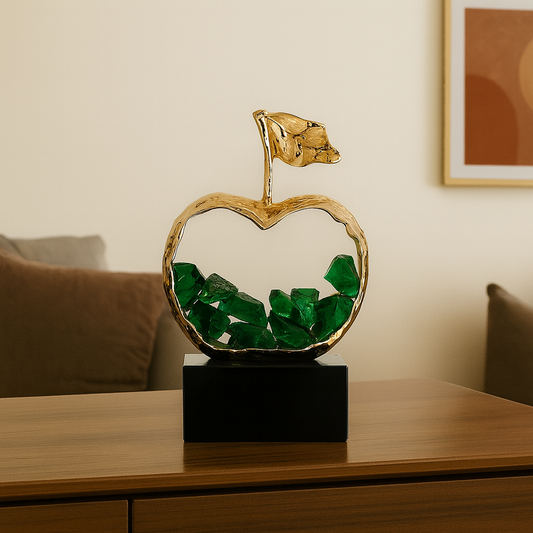 Emerald Apple Sculpture