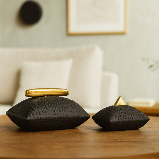Onyx -  Textured Pillow Sculptures