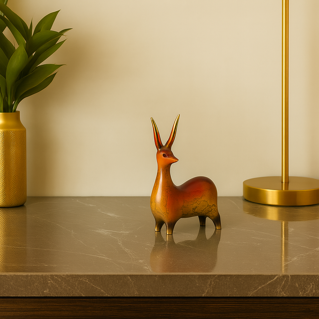 Majestic Resin Deer Figurine Pair