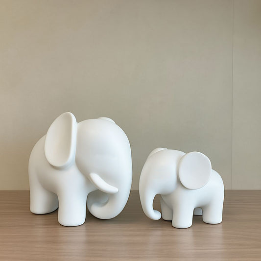 Tranquil Tusk Elephant Duo