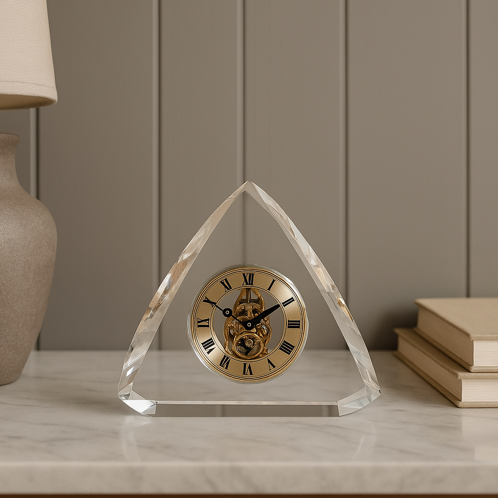Prism - Crystal Triangular Clock
