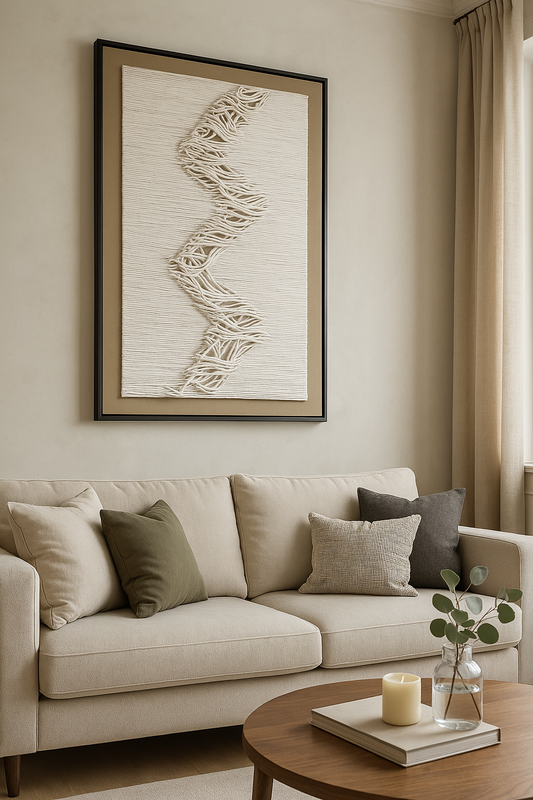 White Wave String Art