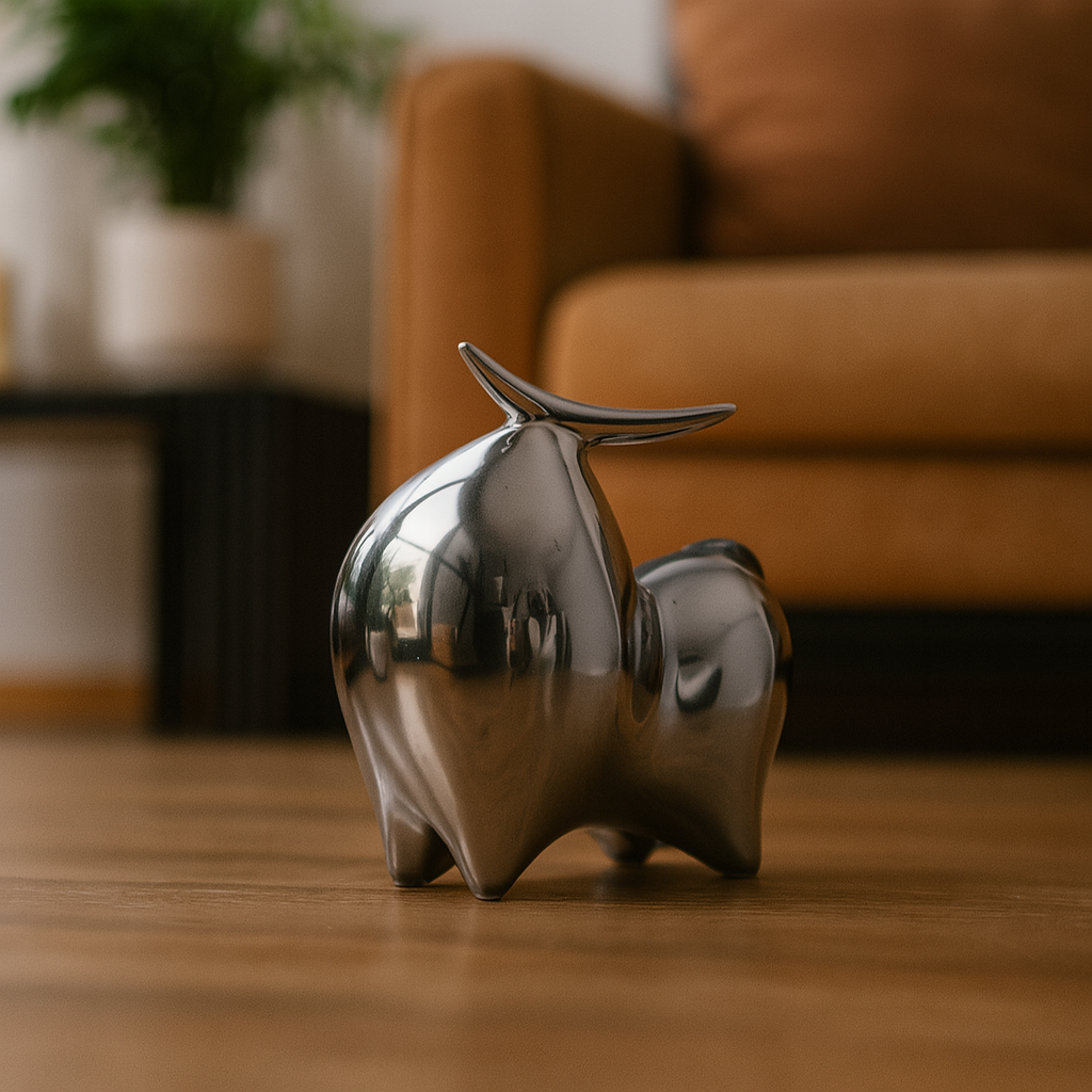 Argent - Silver Bull Sculptures