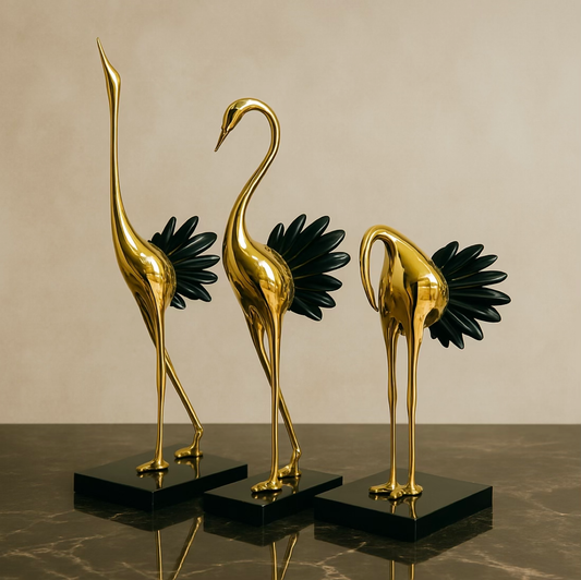 Aurelian - Golden Crane Sculptures