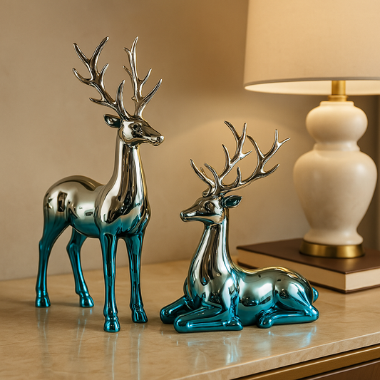 Iridescent Deer Duo