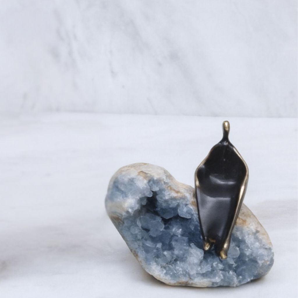 Kyanite Cloaked Figure Trio
