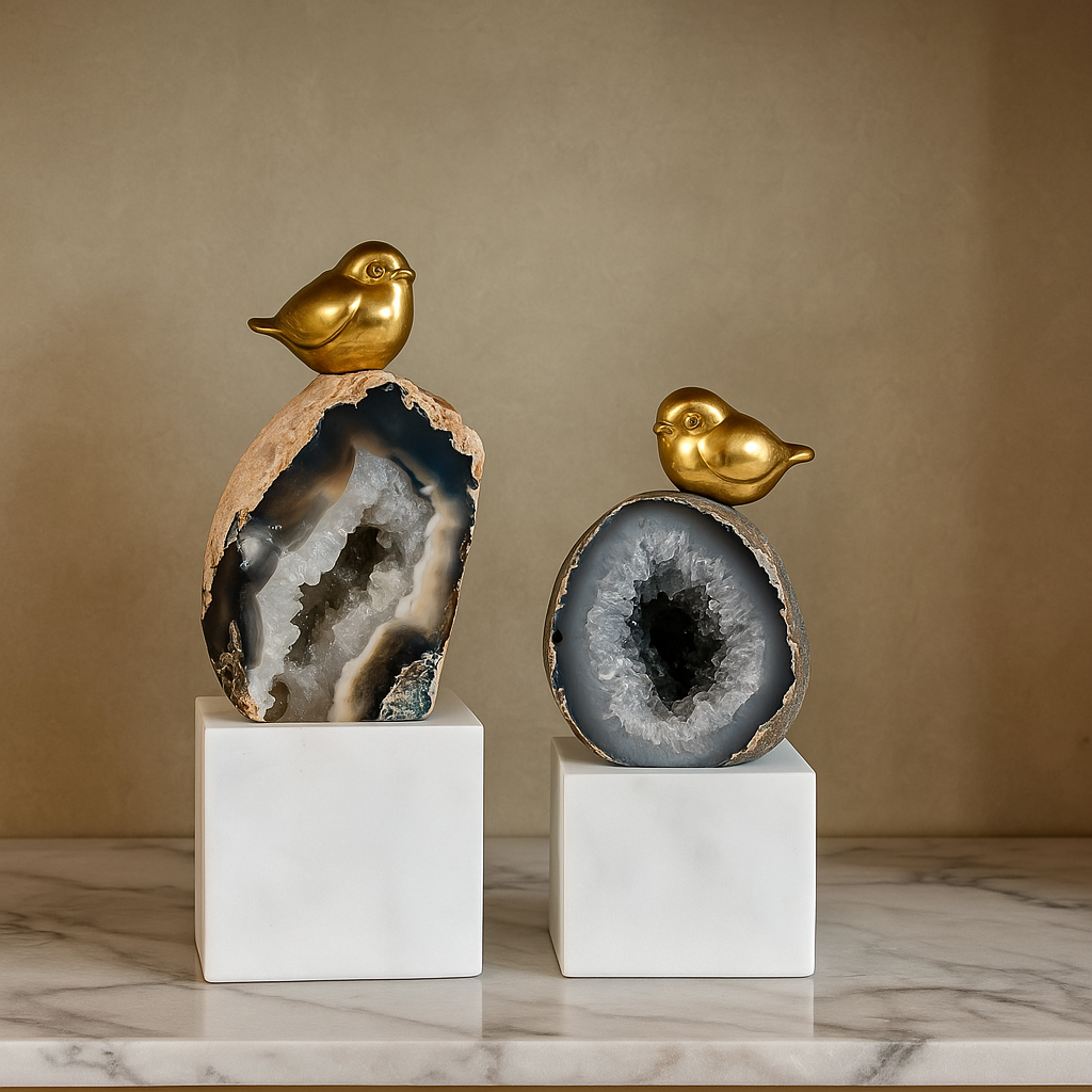 Geode Bird Perch Duo
