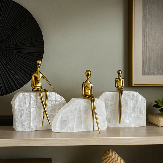 Selenite Glimmer Thinker Trio