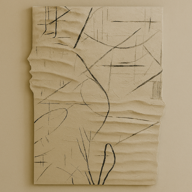 Wavy Line Abstract Art