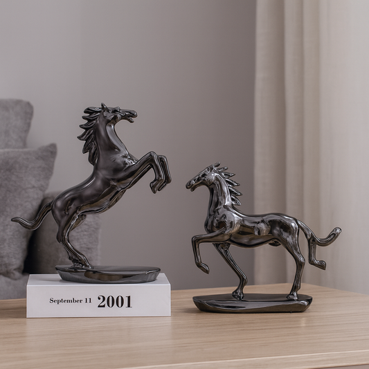 Stallion - Black Horse Sculpture