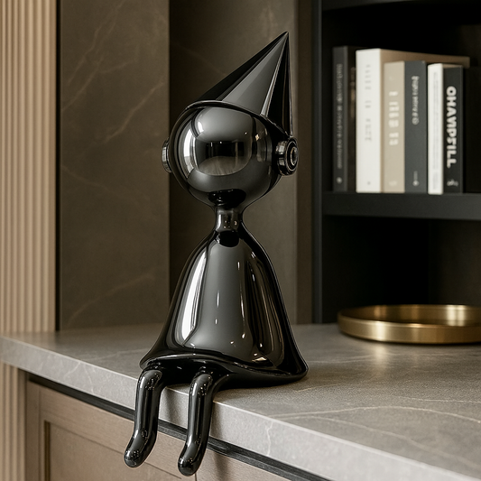 Black Orb Sculpture