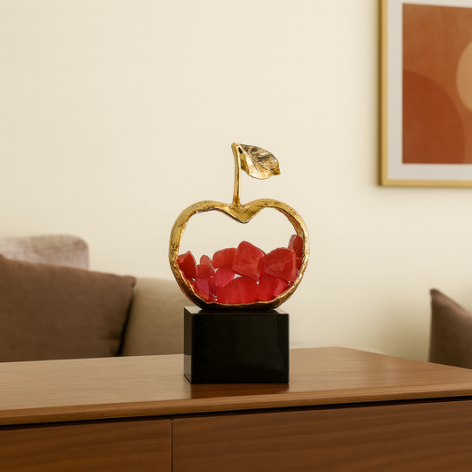 Gemstone Apple Sculpture