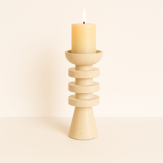 Tiered Stone Candleholders