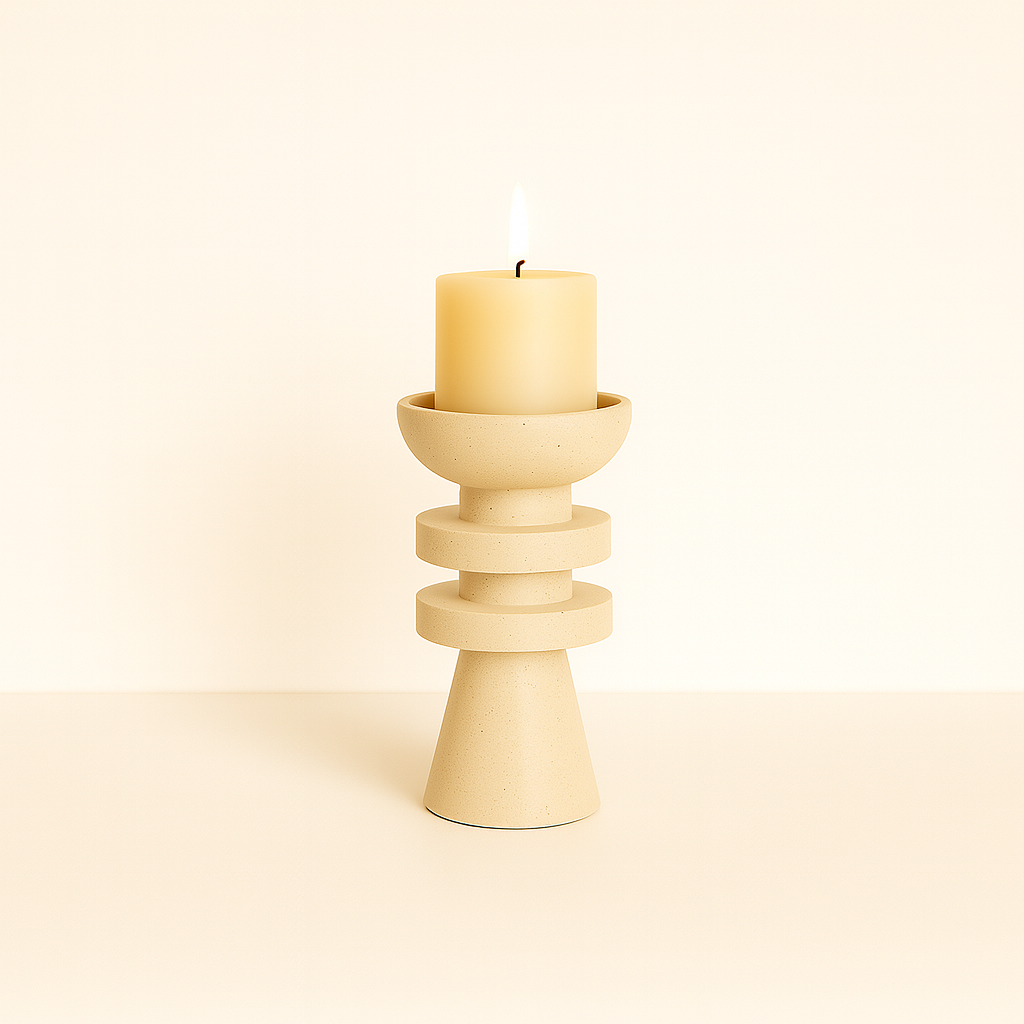 Tiered Stone Candleholders